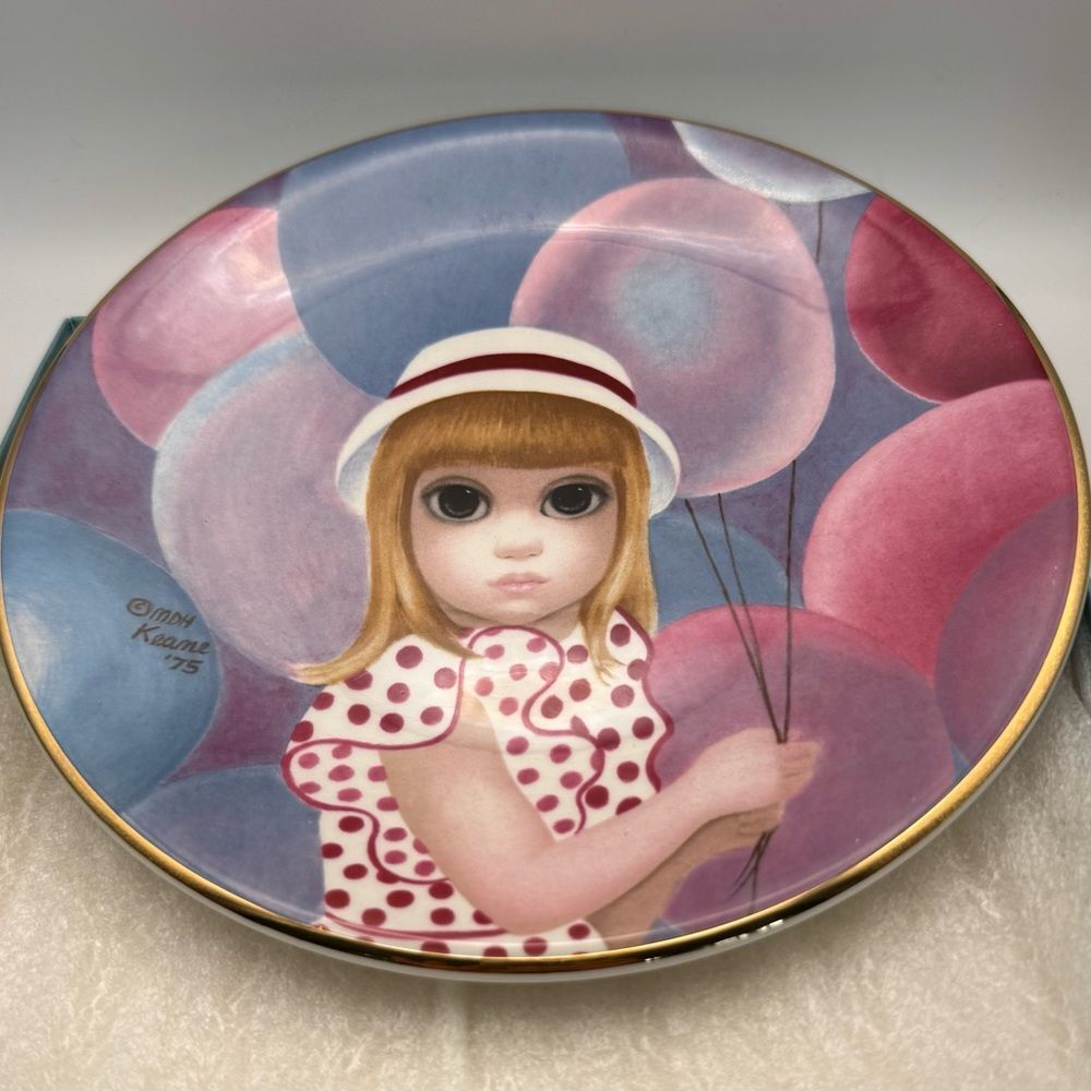 Margaret Keane "The Balloon Girl" Collector Plate - 1976 NIB